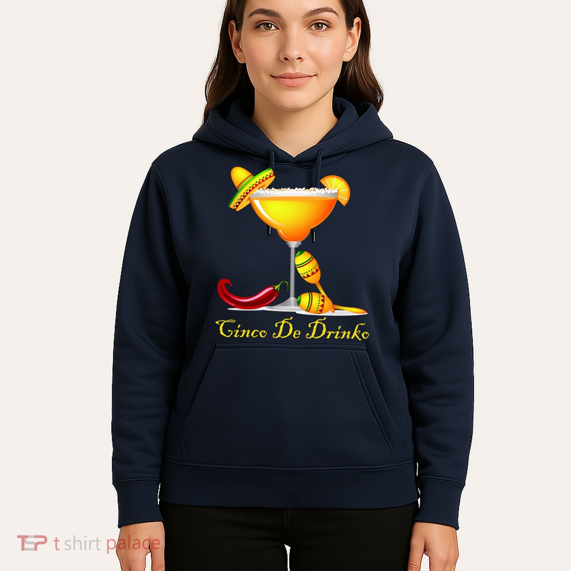 Cinco De Drinko Margarita Mayo Funny Day of the Dead Hoodie