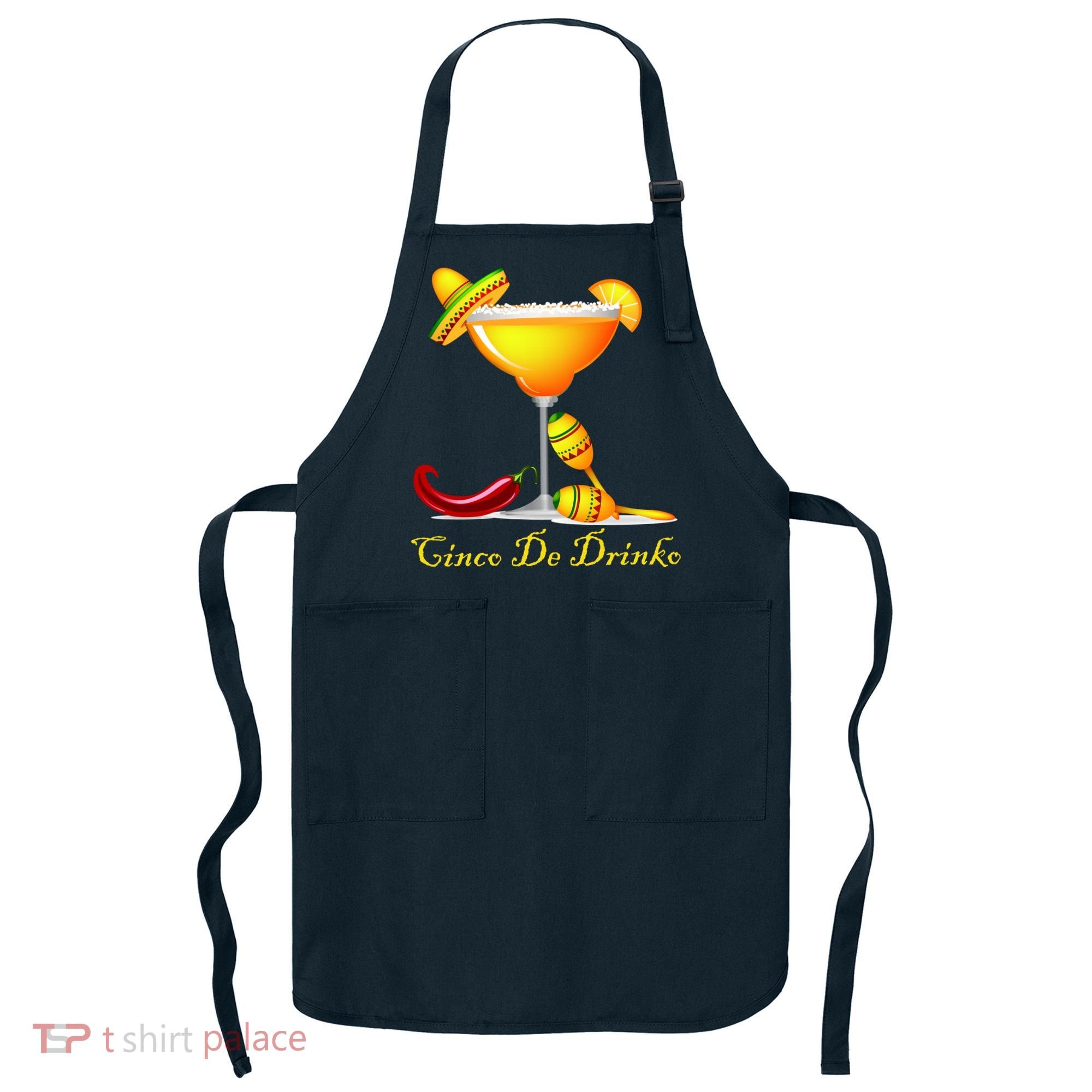 Cinco De Drinko Margarita Mayo Funny Day of the Dead Apron