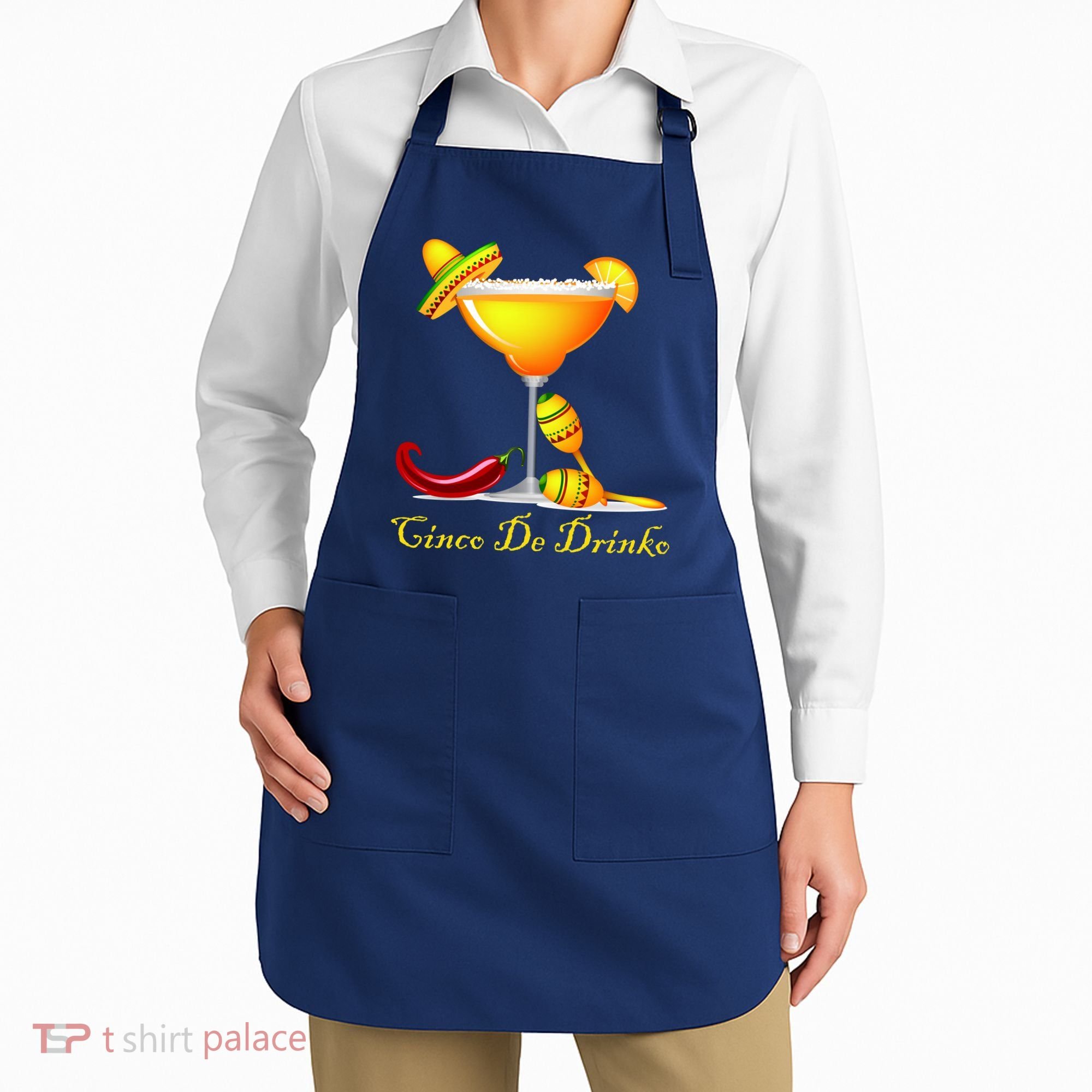 Cinco De Drinko Margarita Mayo Funny Day of the Dead Apron
