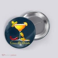 Cinco De Drinko Margarita Mayo Funny Day of the Dead Button thumb 0