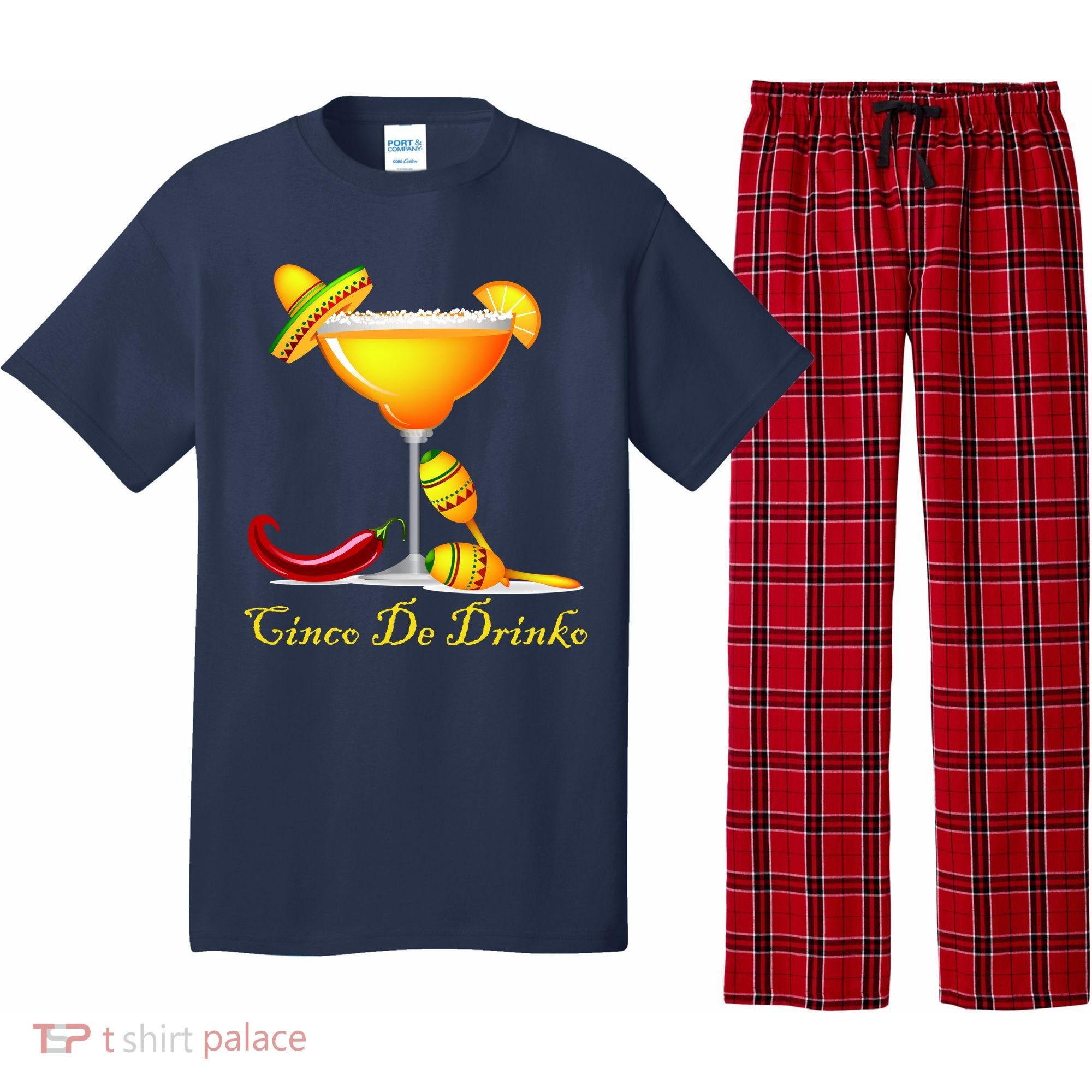 Cinco De Drinko Margarita Mayo Funny Day of the Dead Pajama Set