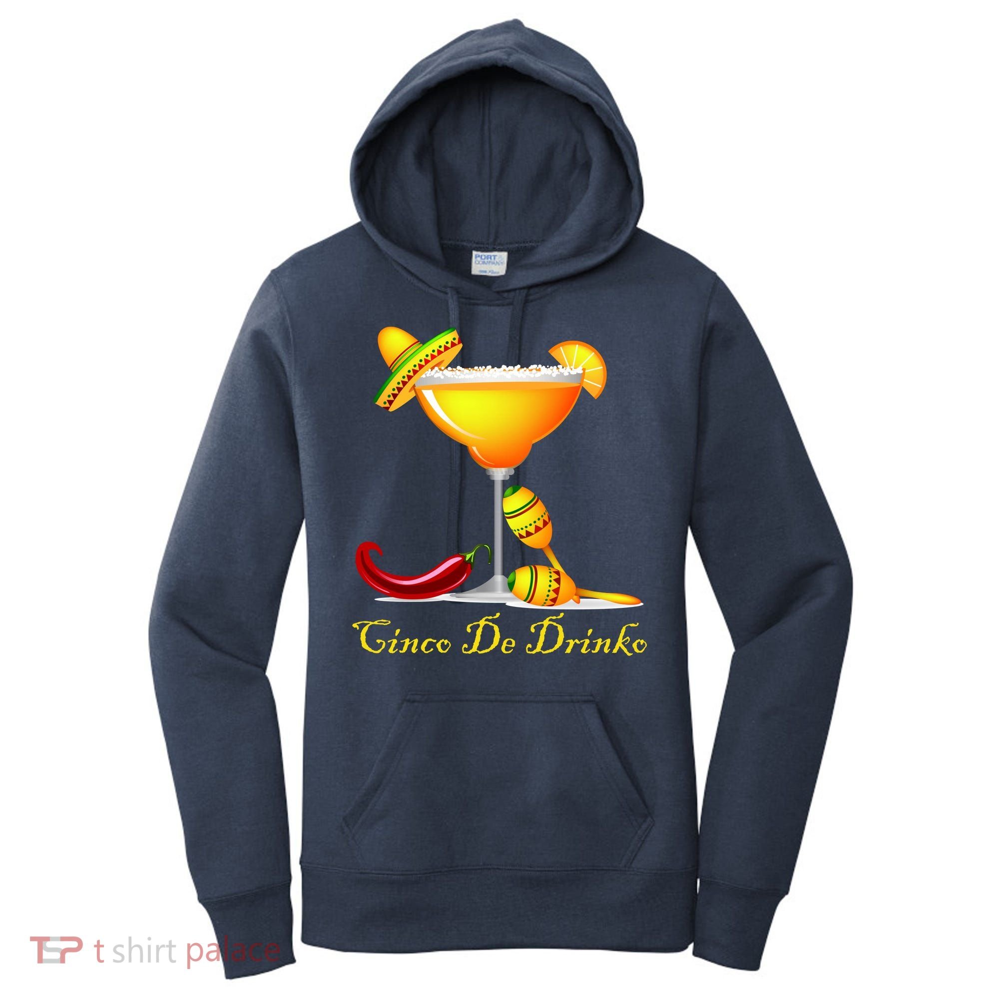 Cinco De Drinko Margarita Mayo Funny Day of the Dead Women's Hoodie