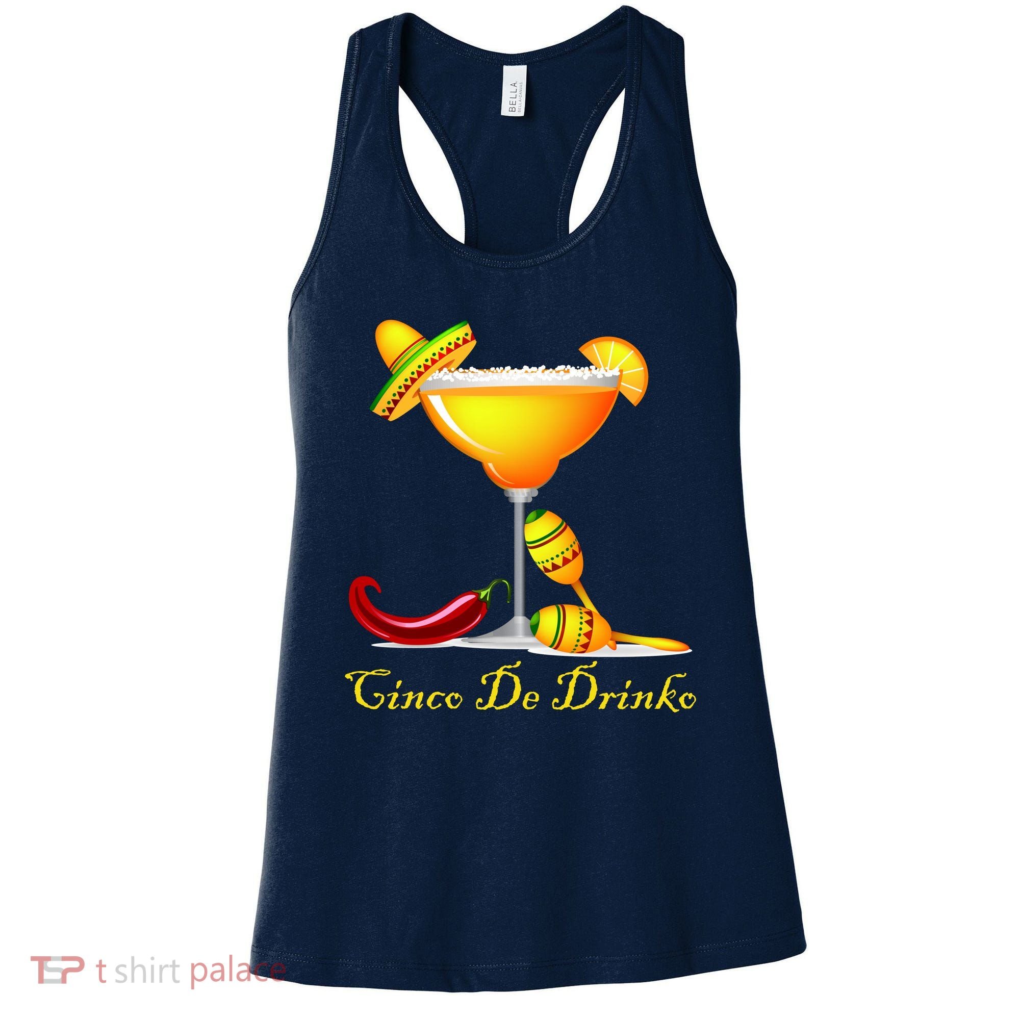 Cinco De Drinko Margarita Mayo Funny Day of the Dead Women's Tank Top