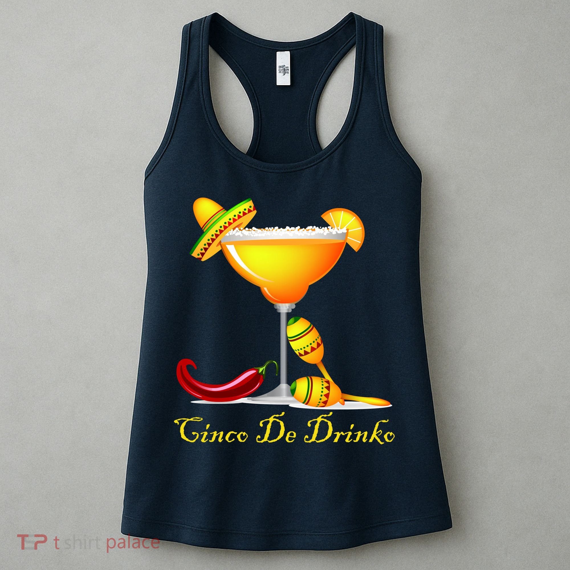 Cinco De Drinko Margarita Mayo Funny Day of the Dead Women's Tank Top