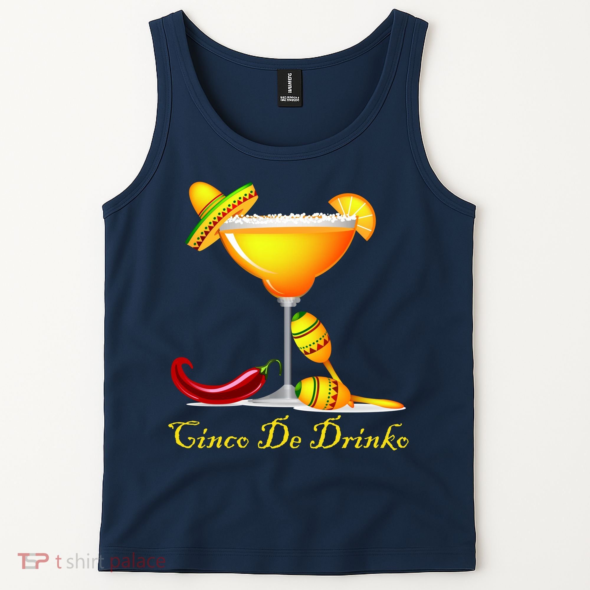 Cinco De Drinko Margarita Mayo Funny Day of the Dead Tank Top