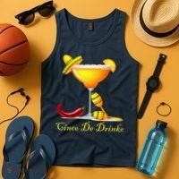 Cinco De Drinko Margarita Mayo Funny Day of the Dead Tank Top thumb 4