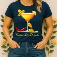 Cinco De Drinko Margarita Mayo Funny Day of the Dead Women's T-Shirt thumb 2