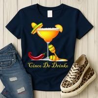 Cinco De Drinko Margarita Mayo Funny Day of the Dead Women's T-Shirt thumb 3