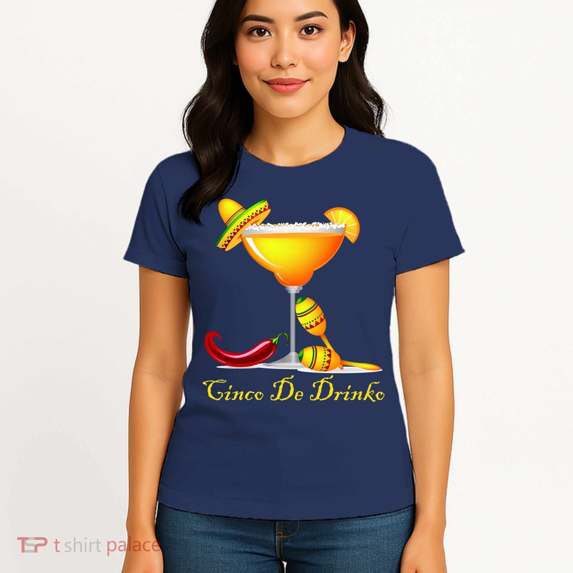 Cinco De Drinko Margarita Mayo Funny Day of the Dead Women's T-Shirt