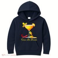 Cinco De Drinko Margarita Mayo Funny Day of the Dead Kids Hoodie thumb 0
