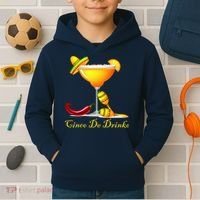 Cinco De Drinko Margarita Mayo Funny Day of the Dead Kids Hoodie thumb 2