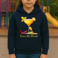 Cinco De Drinko Margarita Mayo Funny Day of the Dead Kids Hoodie thumb 3