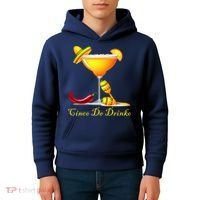 Cinco De Drinko Margarita Mayo Funny Day of the Dead Kids Hoodie thumb 4
