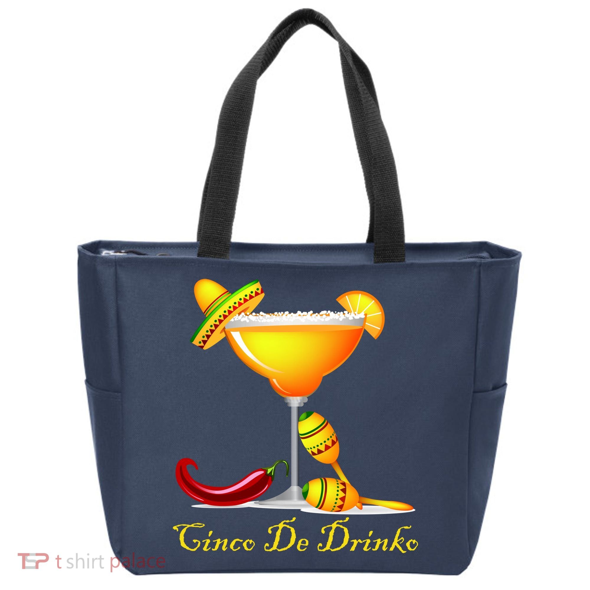 Cinco De Drinko Margarita Mayo Funny Day of the Dead Tote Bag