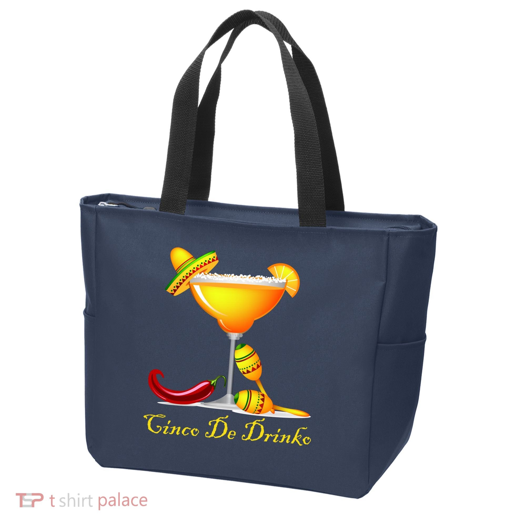 Cinco De Drinko Margarita Mayo Funny Day of the Dead Tote Bag