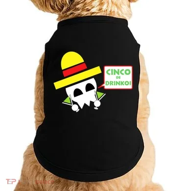 Cinco De Drinko Skull Cinco De Mayo Doggie Tank