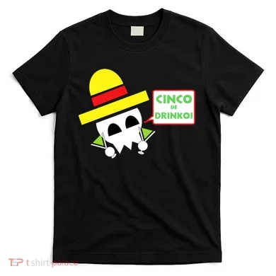 Cinco De Drinko Skull Cinco De Mayo T-Shirt