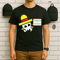 Cinco De Drinko Skull Cinco De Mayo T-Shirt thumb 6