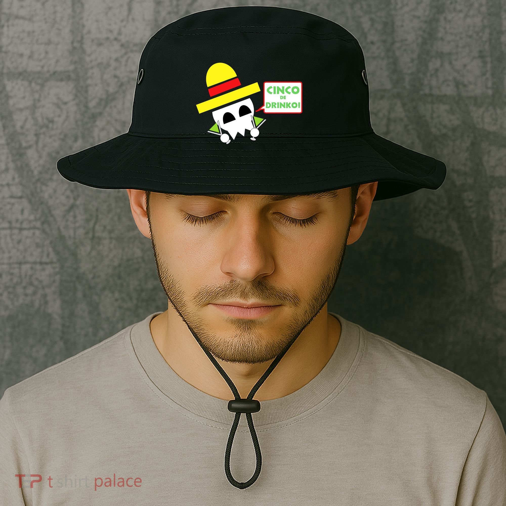 Cinco De Drinko Skull Cinco De Mayo Bucket Hat