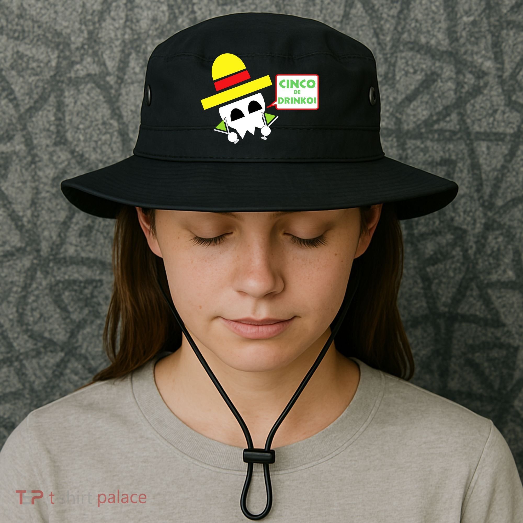 Cinco De Drinko Skull Cinco De Mayo Bucket Hat