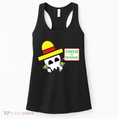 Cinco De Drinko Skull Cinco De Mayo Women's Tank Top