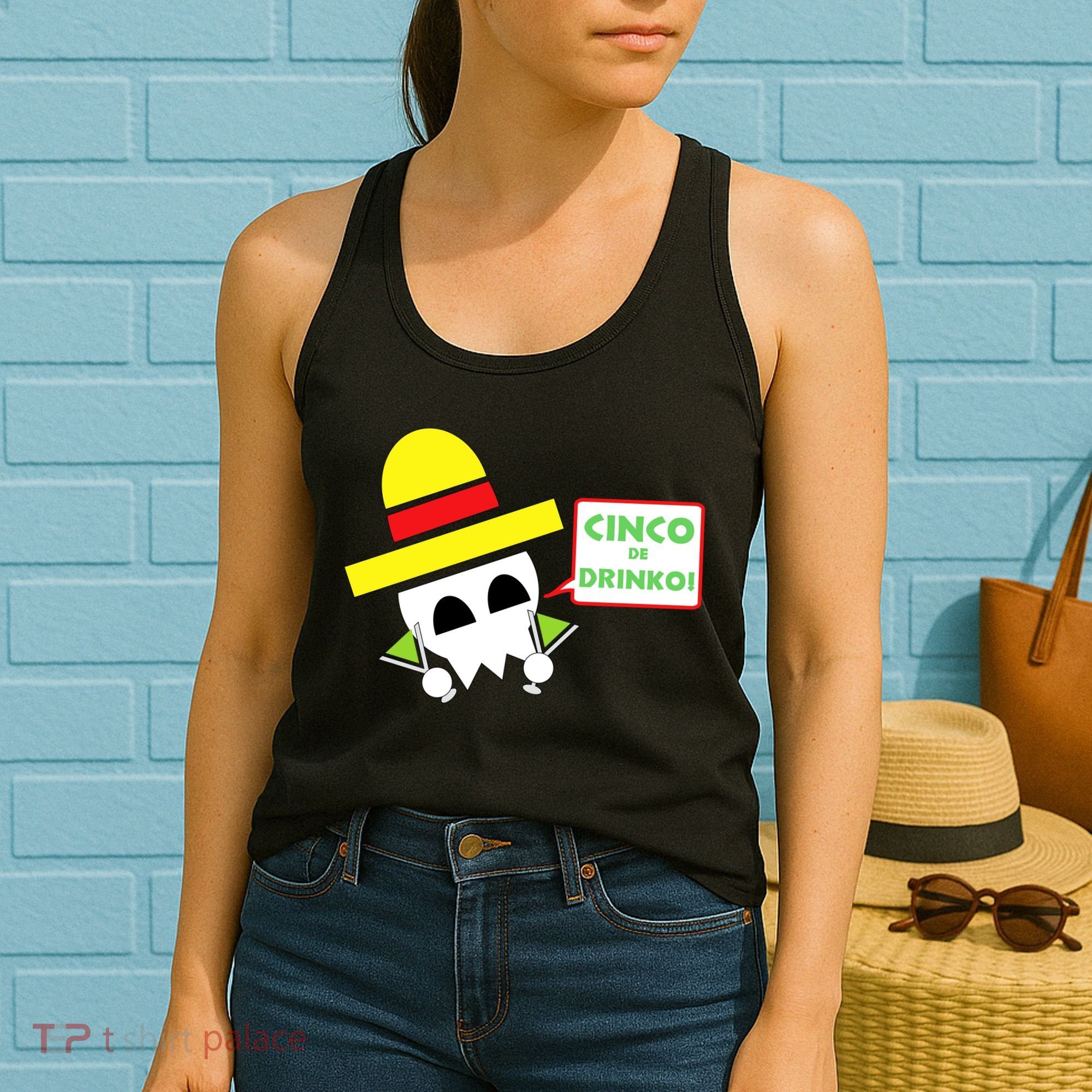 Cinco De Drinko Skull Cinco De Mayo Women's Tank Top