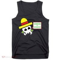 Cinco De Drinko Skull Cinco De Mayo Tank Top thumb 0