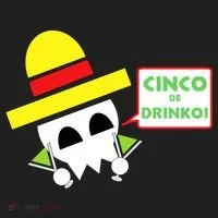 Cinco De Drinko Skull Cinco De Mayo Golf Towel thumb 3