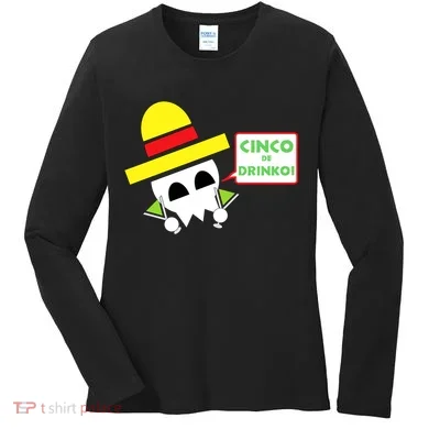 Cinco De Drinko Skull Cinco De Mayo Women's Long Sleeve Shirt