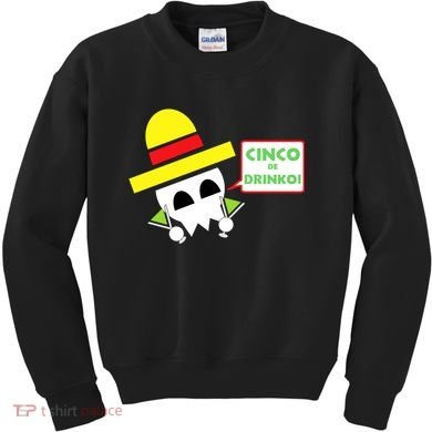 Cinco De Drinko Skull Cinco De Mayo Kids Sweatshirt
