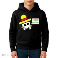Cinco De Drinko Skull Cinco De Mayo Kids Hoodie thumb 4