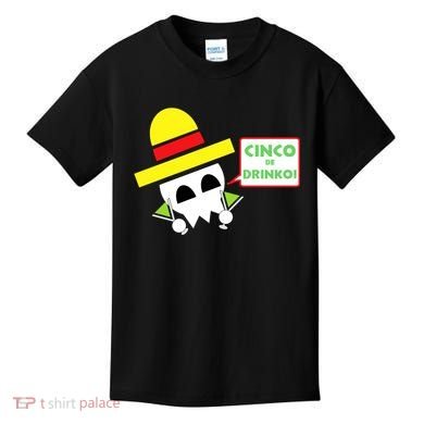 Cinco De Drinko Skull Cinco De Mayo Kids T-Shirt