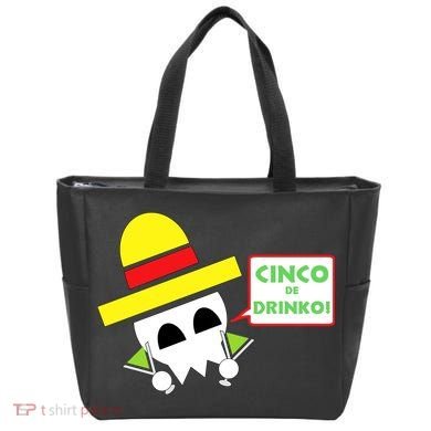 Cinco De Drinko Skull Cinco De Mayo Tote Bag