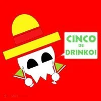 Cinco De Drinko Skull Cinco De Mayo Santa Hat thumb 1