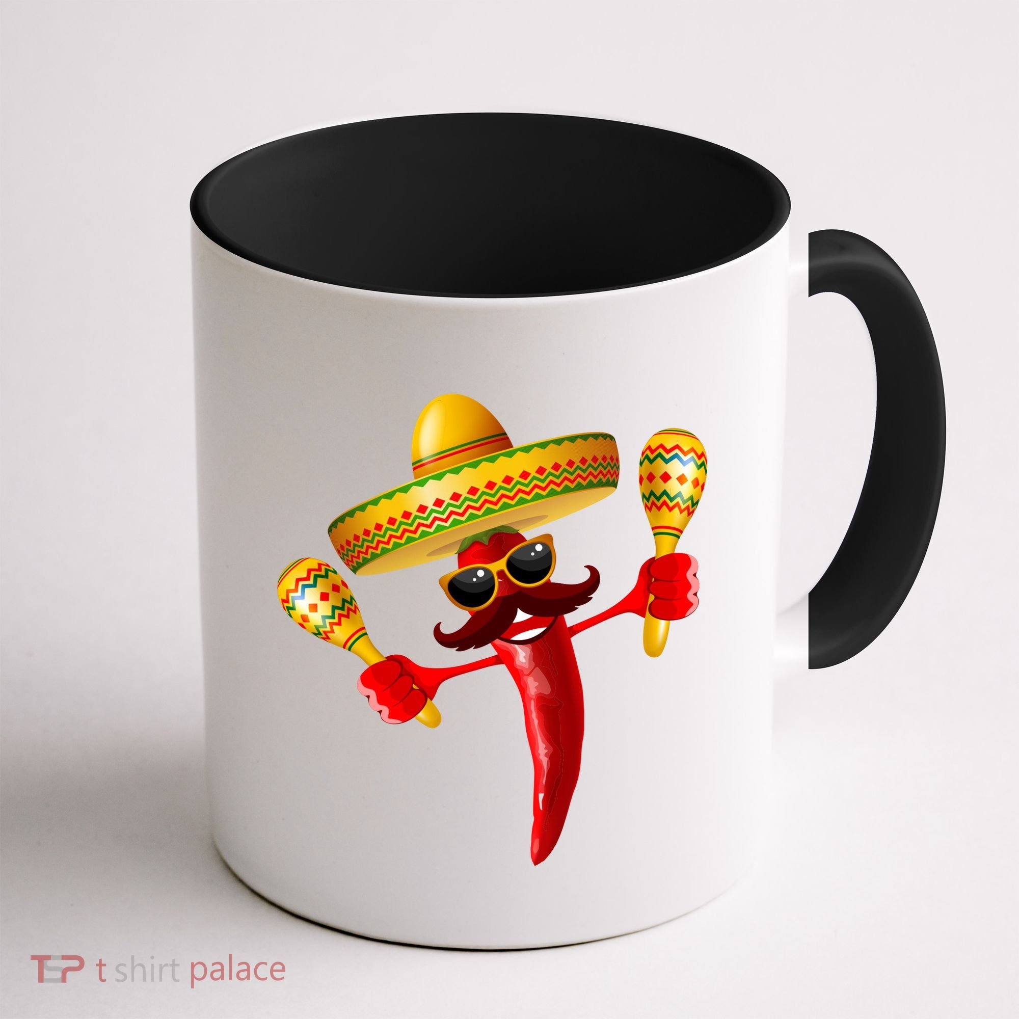 Cinco De Mayo Chili Pepper Dancing Moustache Mexican Coffee Mug