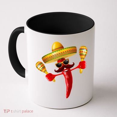Cinco De Mayo Chili Pepper Dancing Moustache Mexican Coffee Mug