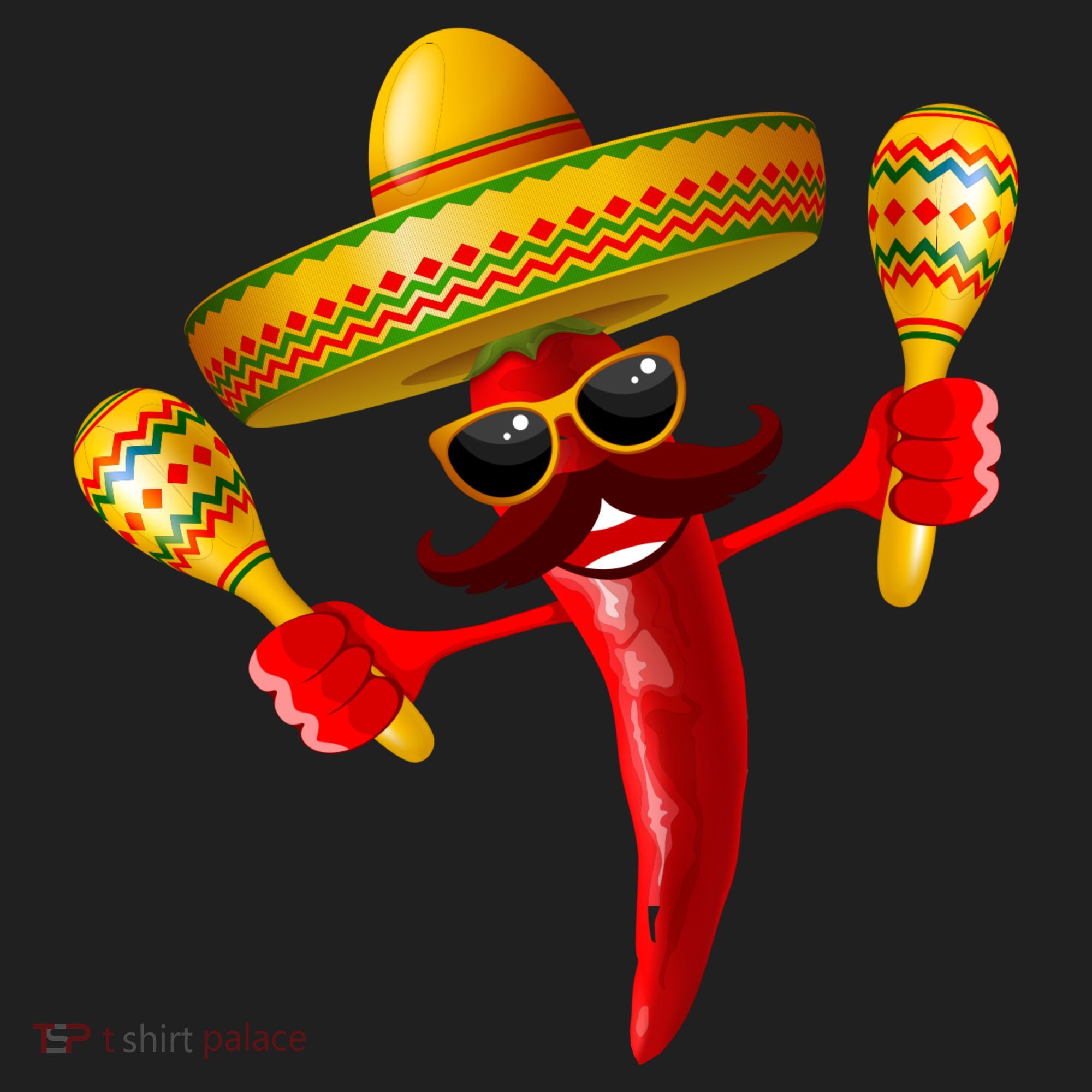 Cinco De Mayo Chili Pepper Dancing Moustache Mexican Beanie