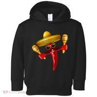 Cinco De Mayo Chili Pepper Dancing Moustache Mexican Toddler Hoodie thumb 0