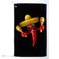 Cinco De Mayo Chili Pepper Dancing Moustache Mexican Golf Towel thumb 0