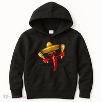 Cinco De Mayo Chili Pepper Dancing Moustache Mexican Kids Hoodie thumb 0