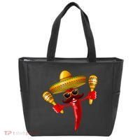 Cinco De Mayo Chili Pepper Dancing Moustache Mexican Tote Bag thumb 0