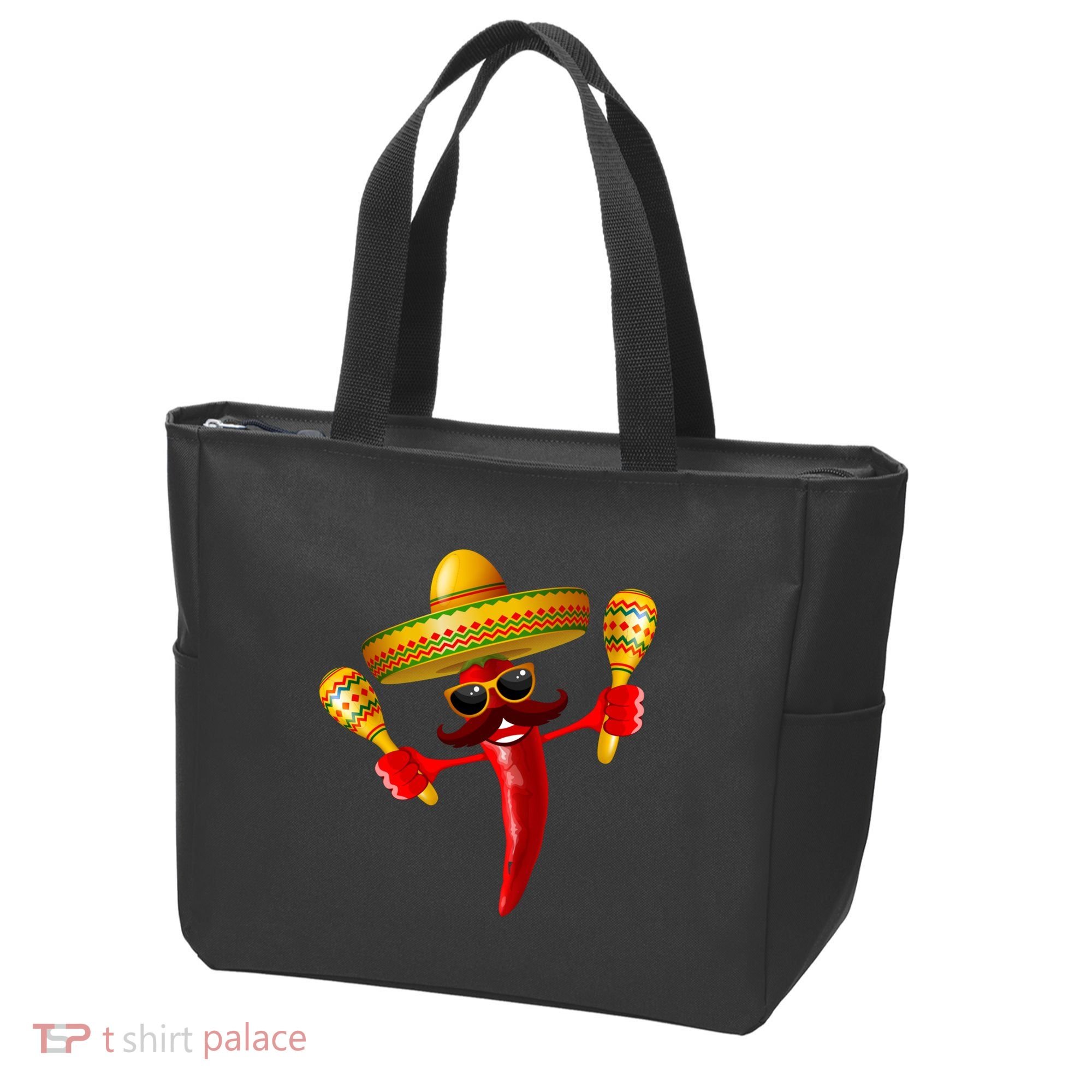 Cinco De Mayo Chili Pepper Dancing Moustache Mexican Tote Bag