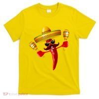 Cinco De Mayo Chili Pepper Dancing Moustache Mexican T-Shirt thumb 0