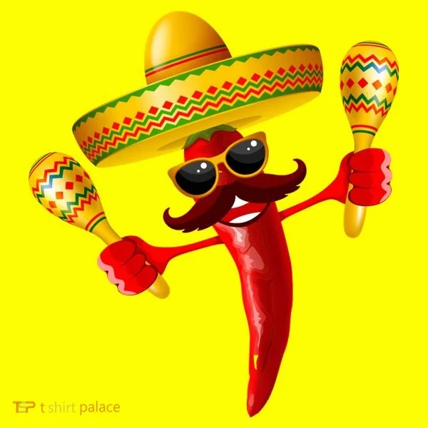 Cinco De Mayo Chili Pepper Dancing Moustache Mexican Toddler T-Shirt