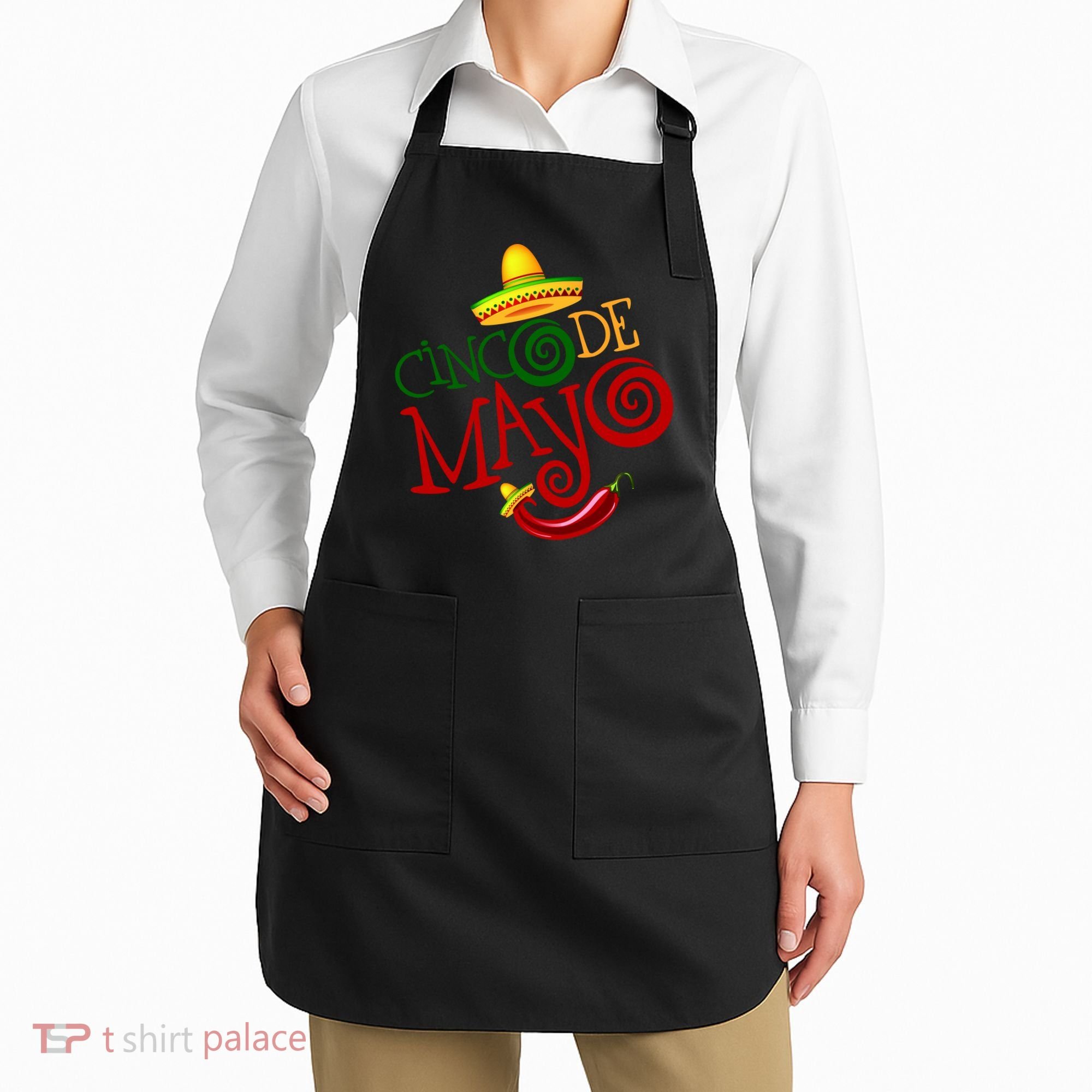 Cinco De Mayo Day of the Dead Sombrero Chili Pepper Apron
