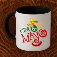 Cinco De Mayo Day of the Dead Sombrero Chili Pepper Coffee Mug thumb 2