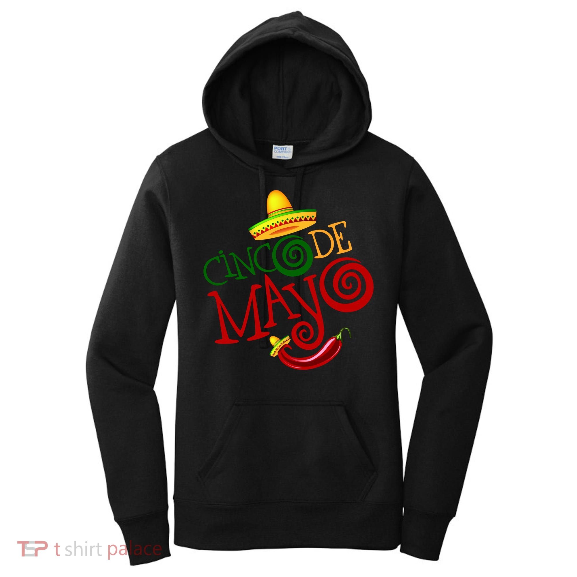 Cinco De Mayo Day of the Dead Sombrero Chili Pepper Women's Hoodie