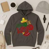 Cinco De Mayo Day of the Dead Sombrero Chili Pepper Hoodie thumb 3