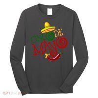 Cinco De Mayo Day of the Dead Sombrero Chili Pepper Long Sleeve Shirt thumb 0