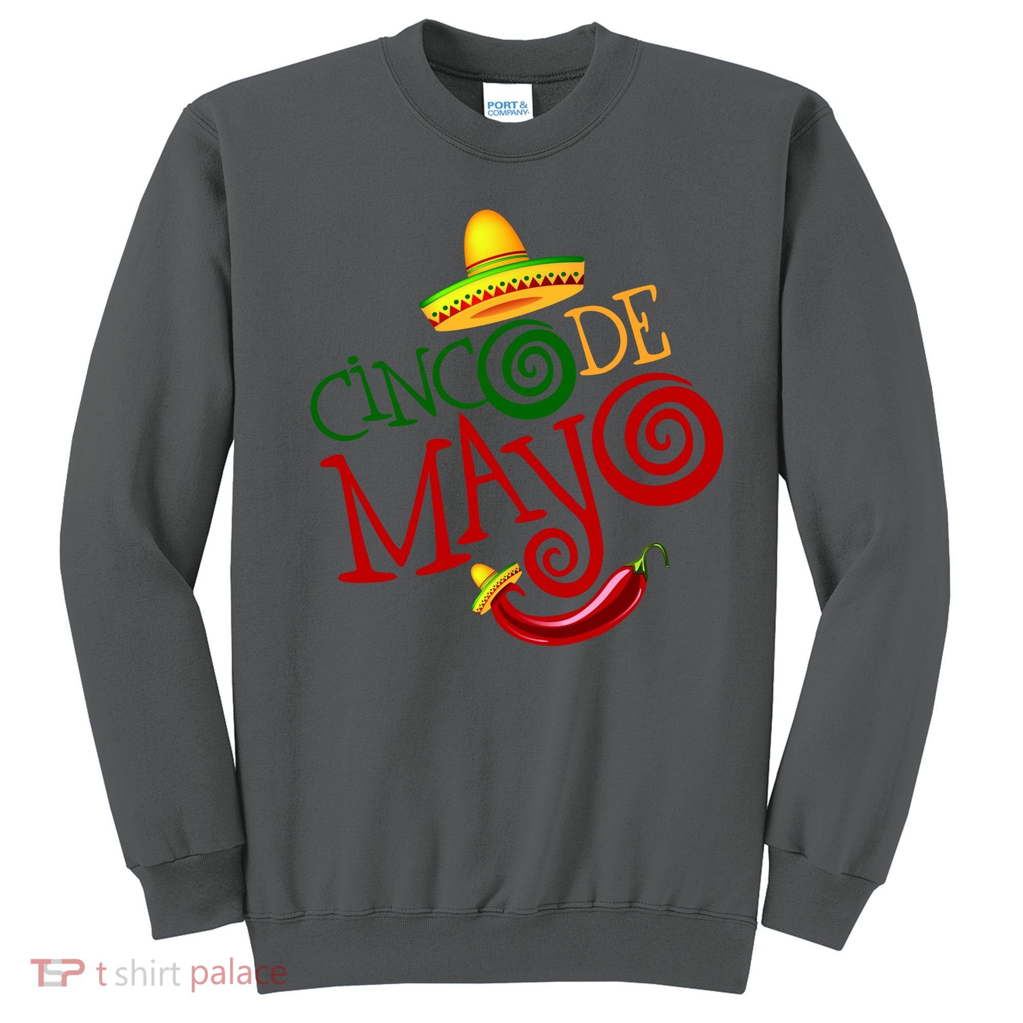 Cinco De Mayo Day of the Dead Sombrero Chili Pepper Sweatshirt